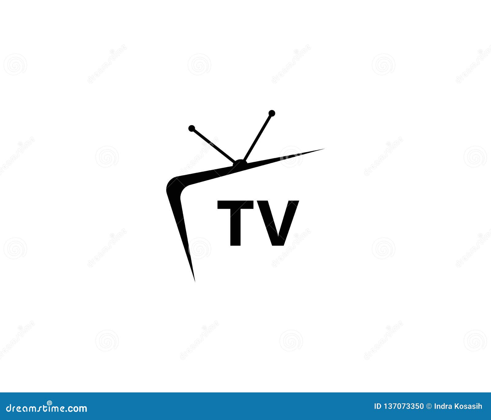 TV logo design stock vector. Illustration of icon, background ...