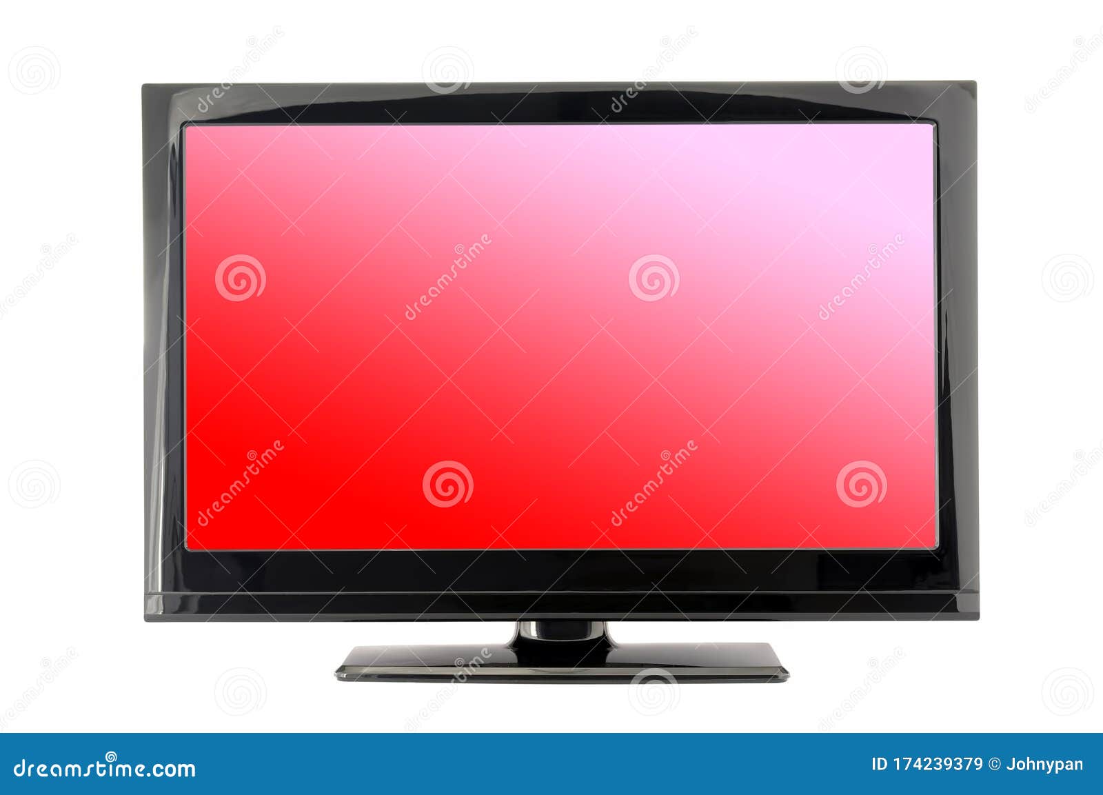 Tv or Monitor with Red Screen Stock Image Image of equipment