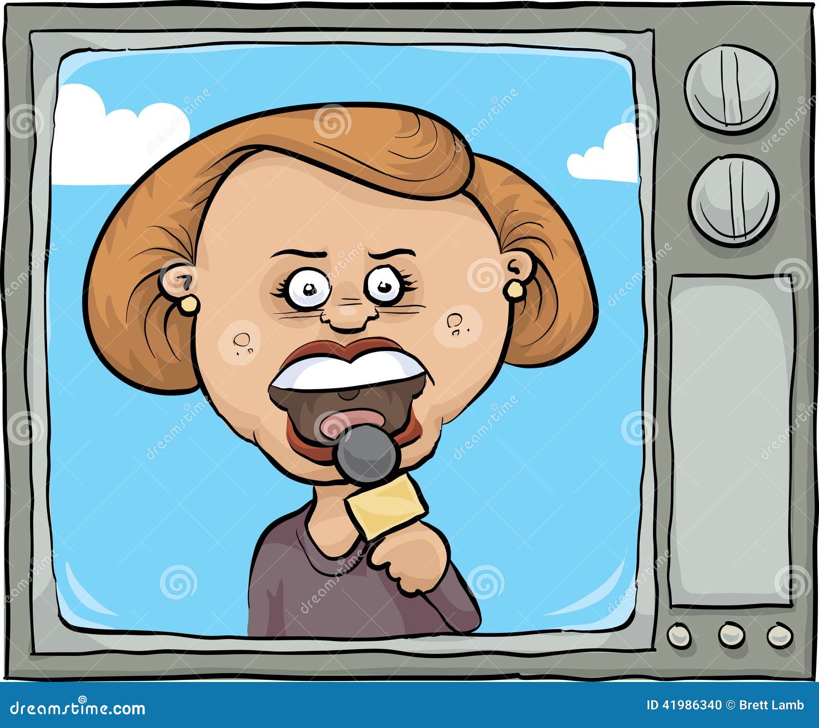 TV News Reporter Stock Illustration - Image: 41986340