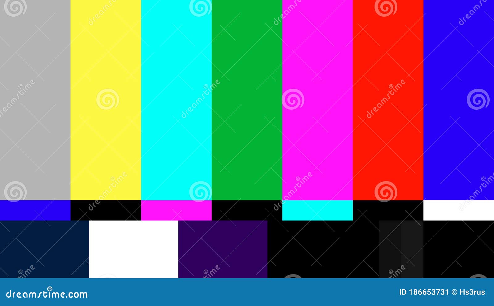 No Signal Tv Test Pattern Vector Television Colored Bars Signal