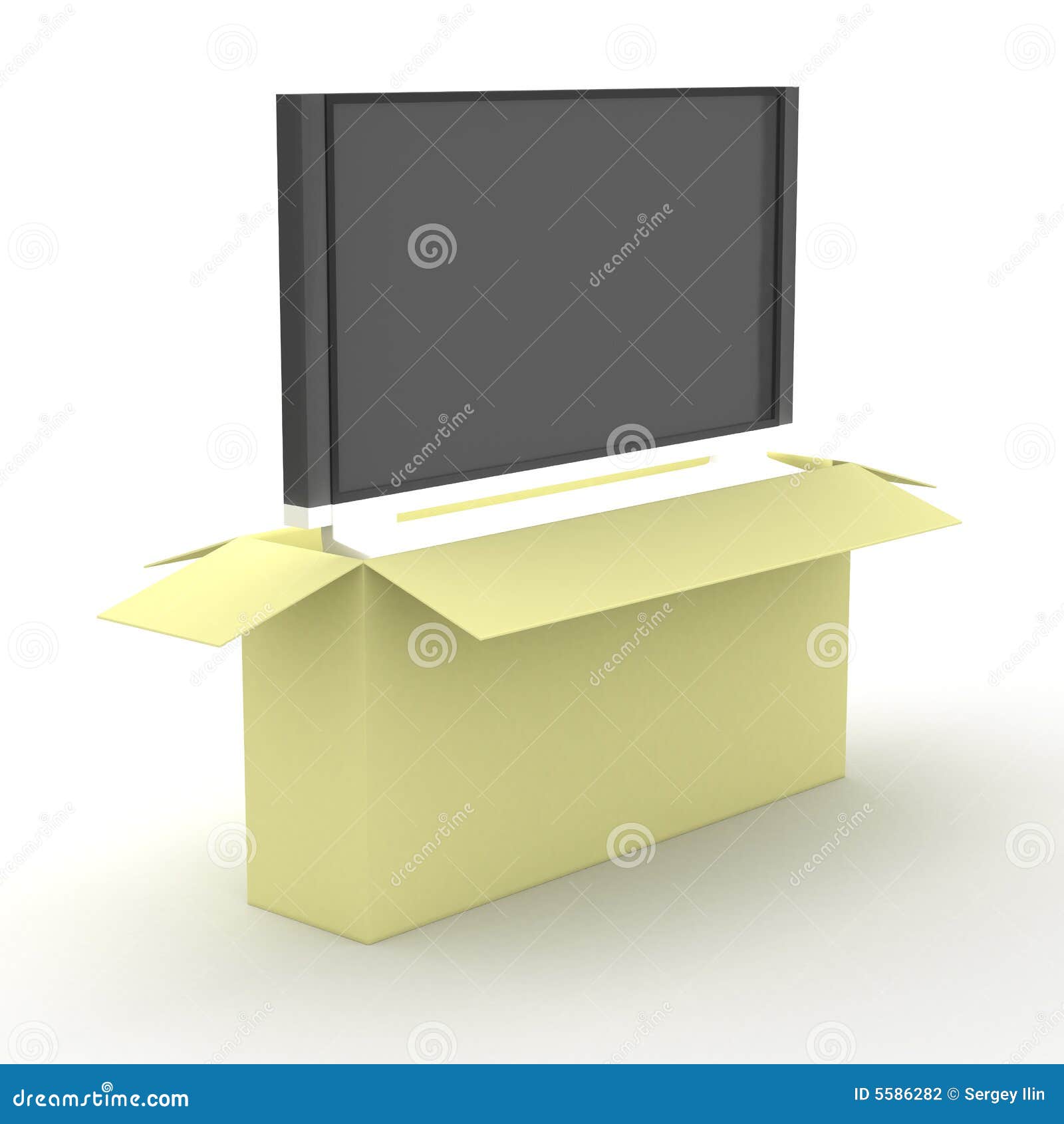 TV In A Packing Box. Stock Photo 5586282