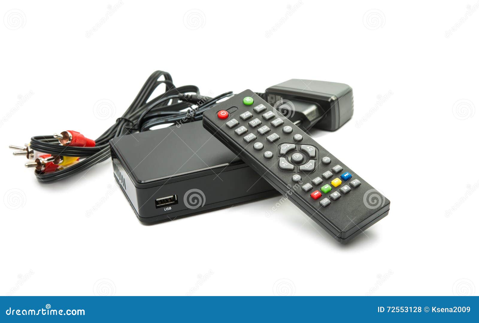TV receiver isolated stock photo. Image of drive, device 72553128