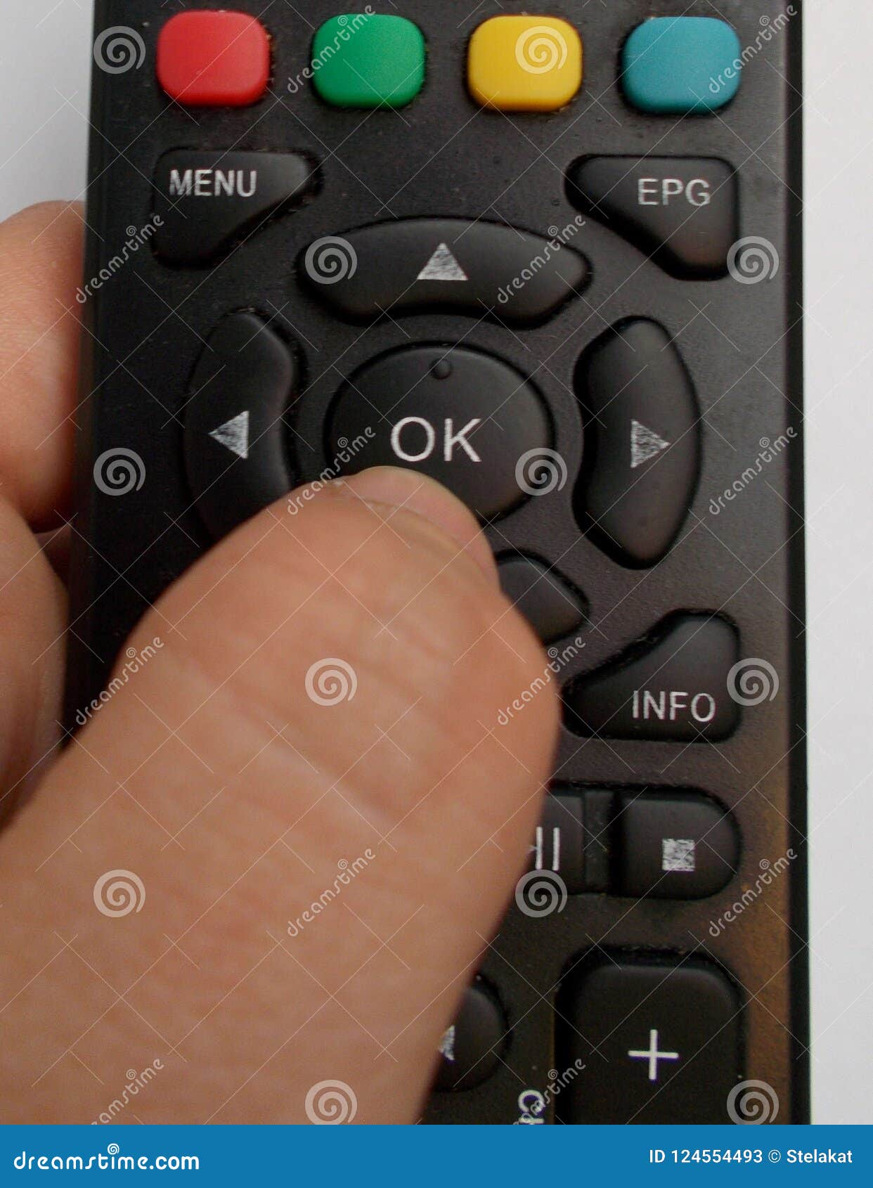 TV remote control stock image. Image of equipment, control 124554493