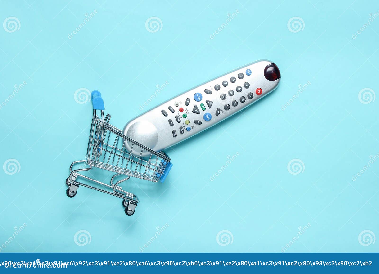 tv remote in shopping cart
