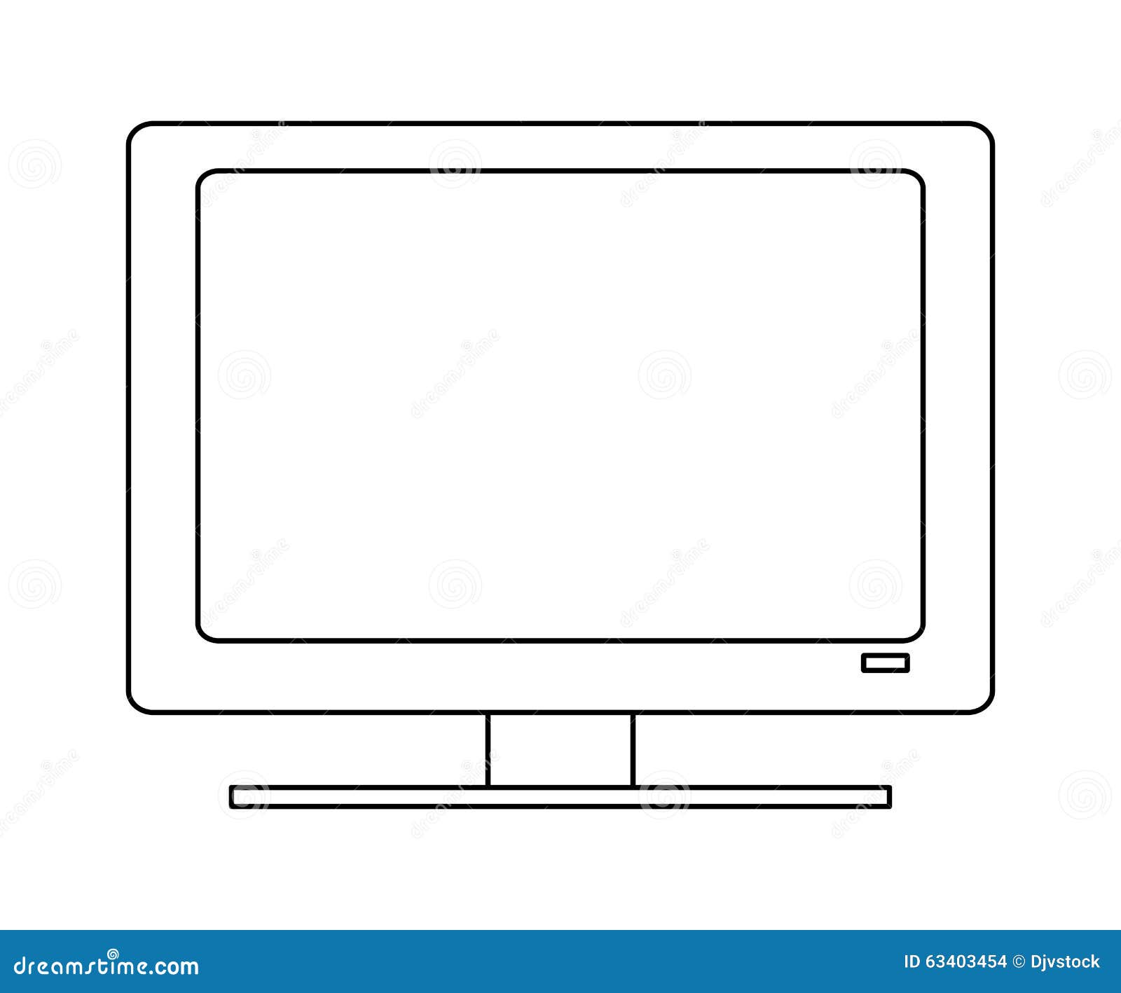 Tv screen icon stock vector. Illustration of control - 63403454