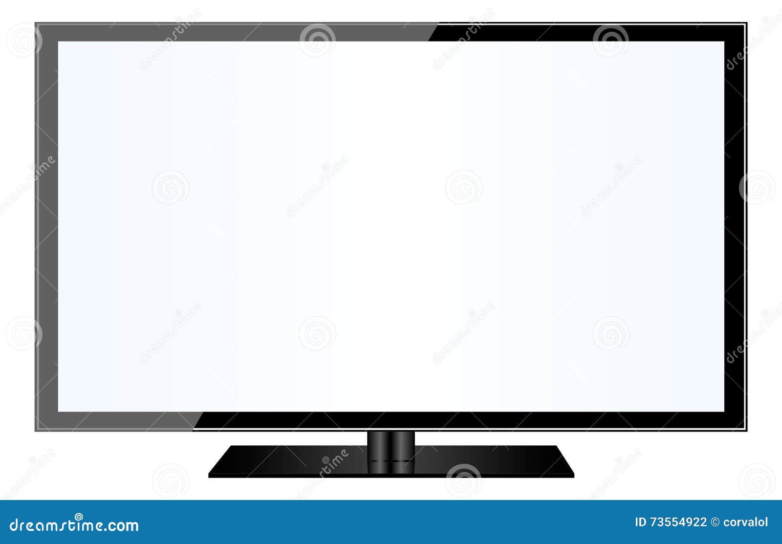 TV Screen Realistic Vector Illustration Stock Vector Illustration of
