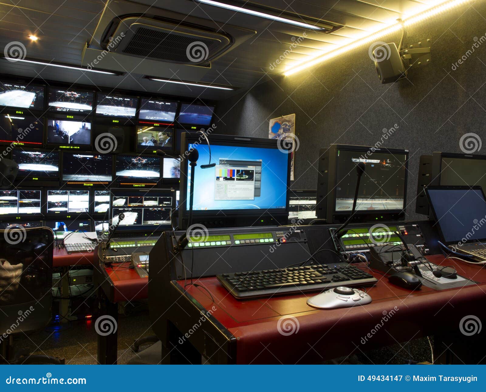 TV studio stock image. Image of screen, video, knobs 49434147