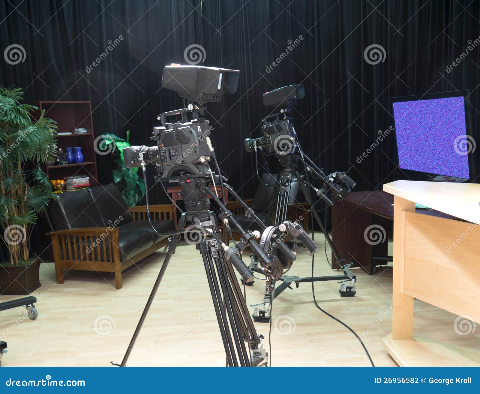 TV Television Video Studio with Cameras Stock Photo Image of telly