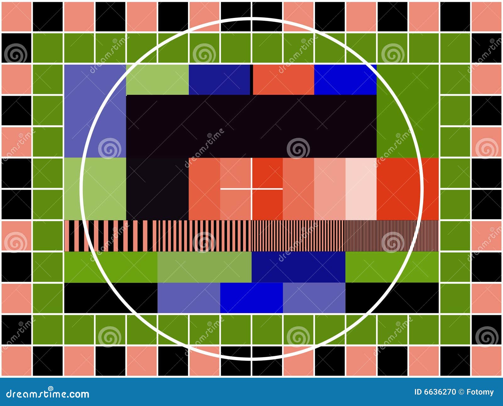 TV transmission test card stock vector. Illustration of color 6636270
