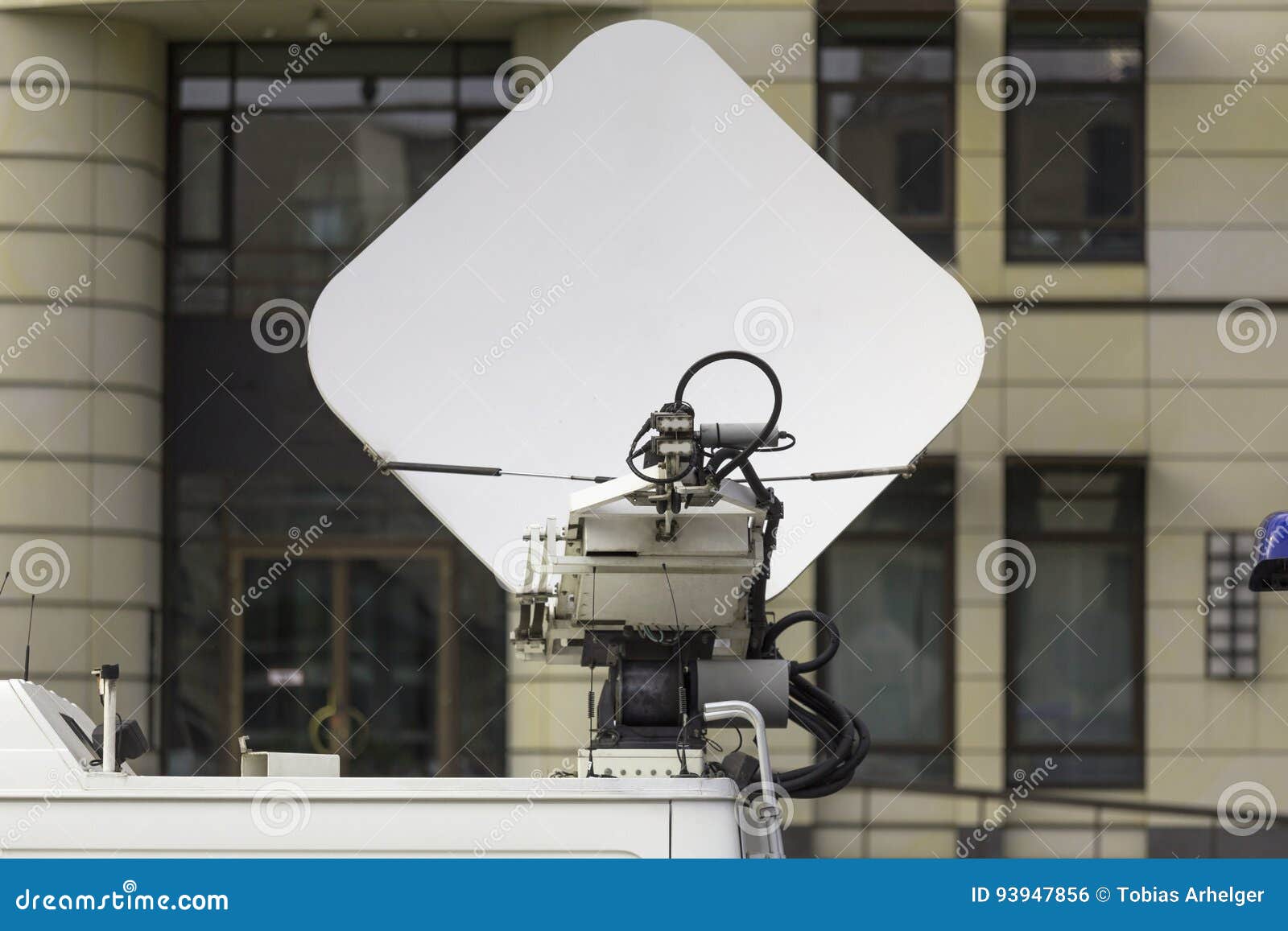 Tv transmission van stock photo. Image of fiber, television 93947856