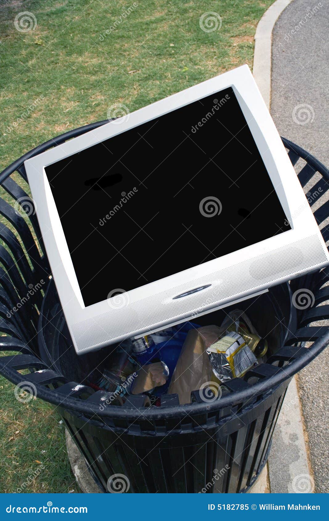 TV Trash stock image. Image of blank, used, television ...