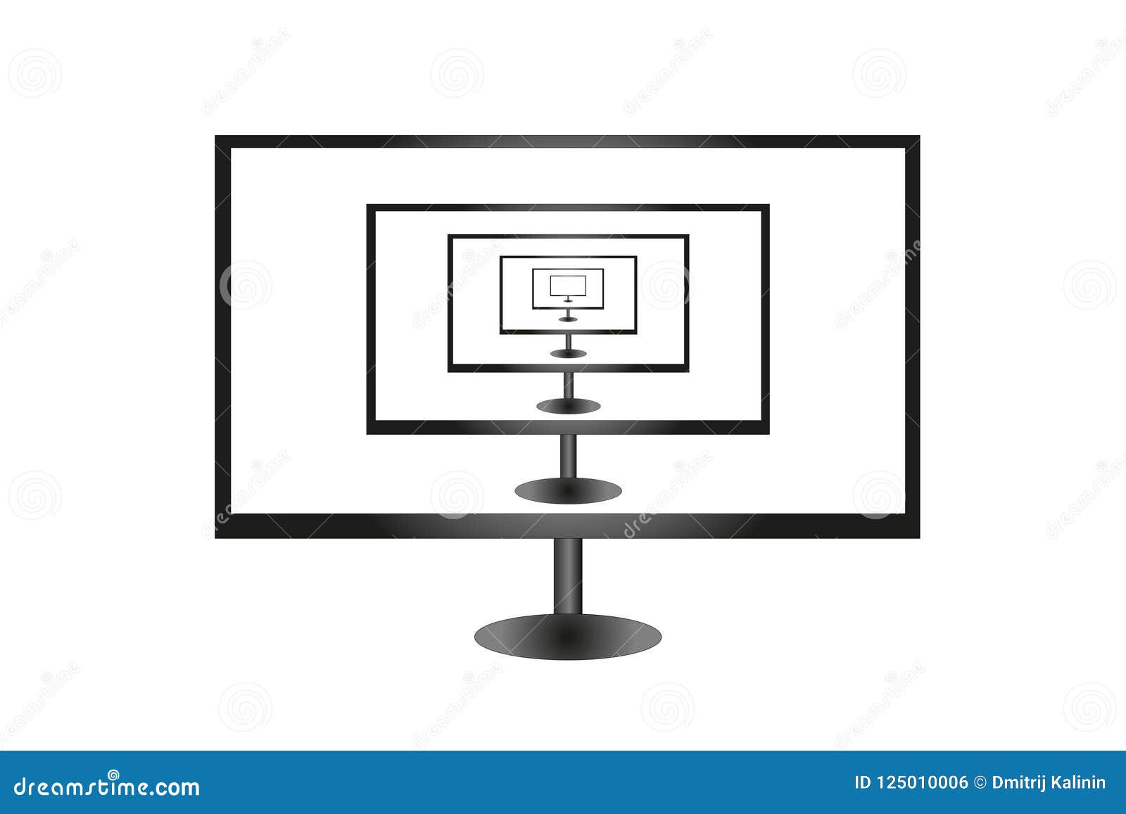 The TV on a White Background Stock Vector - Illustration of symbol