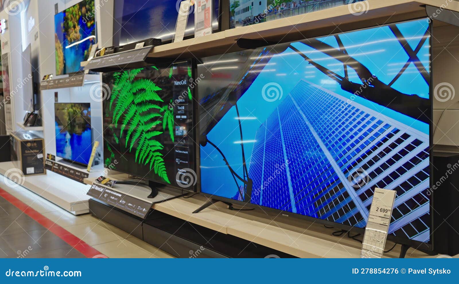 TVs are Sold at an Electronics Store. Minsk, Belarus, 2023 Stock