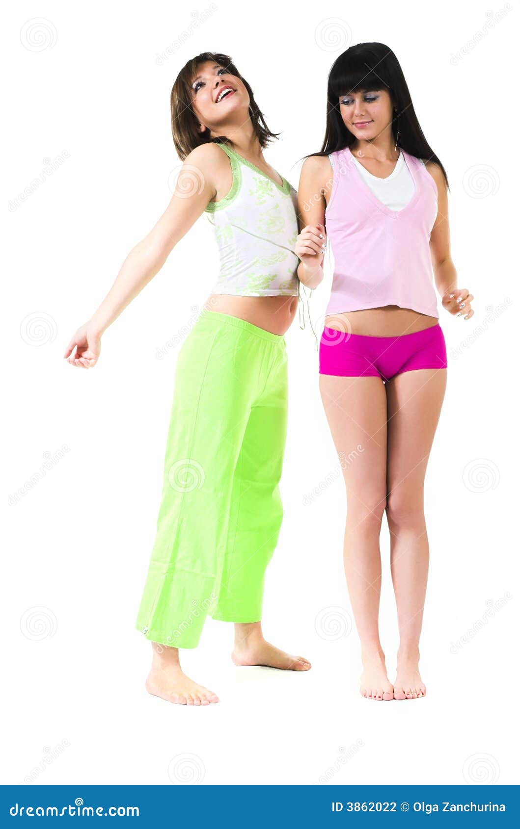 Twee in ondergoed stock foto. Image of meisjes -