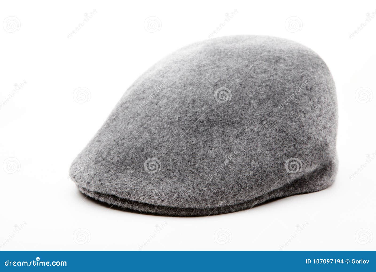 Tweed Grey Cap White Background Studio Stock Photo - Image of caps ...