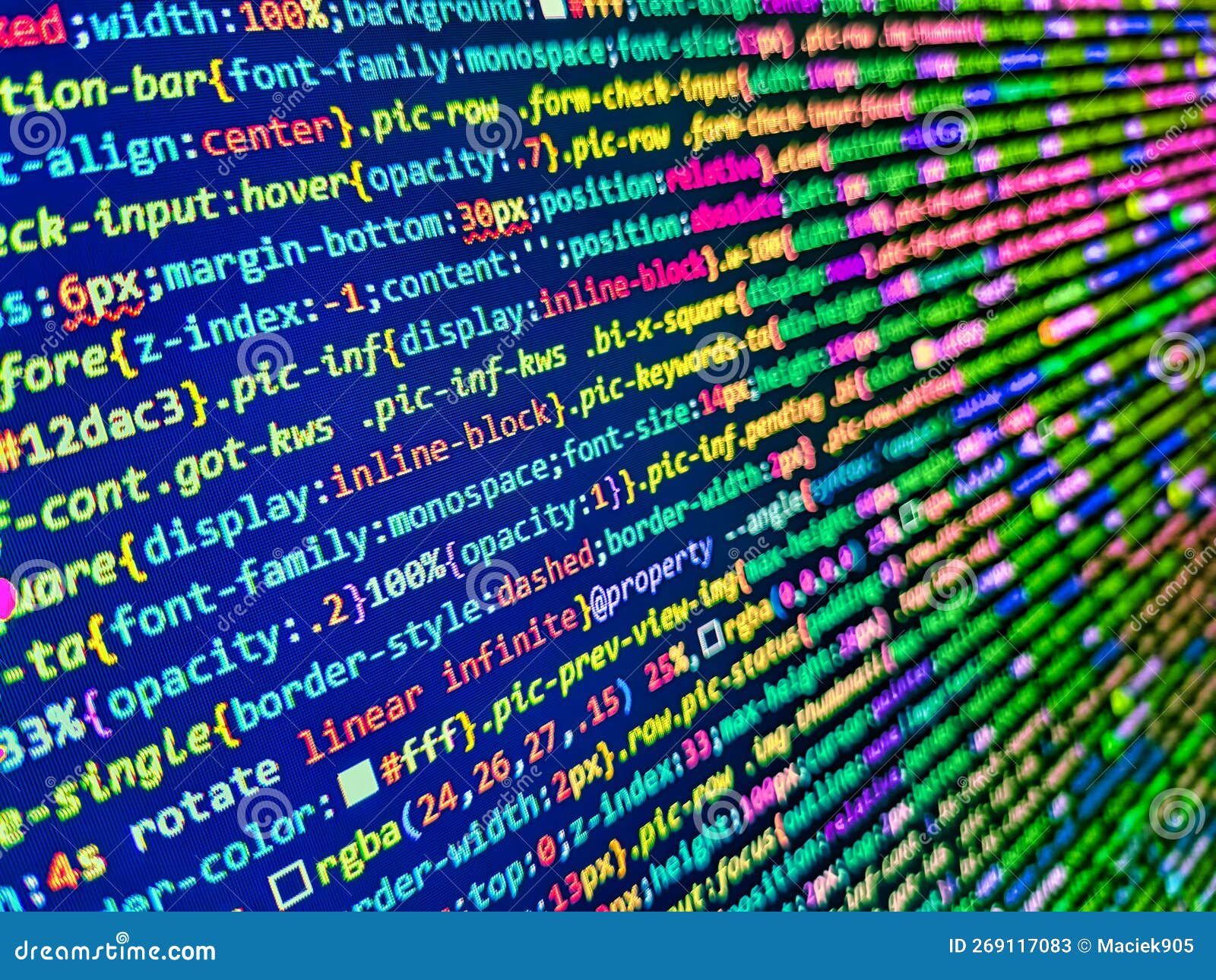 tweed real fabric texture seamless pattern. web server data on a monitor
