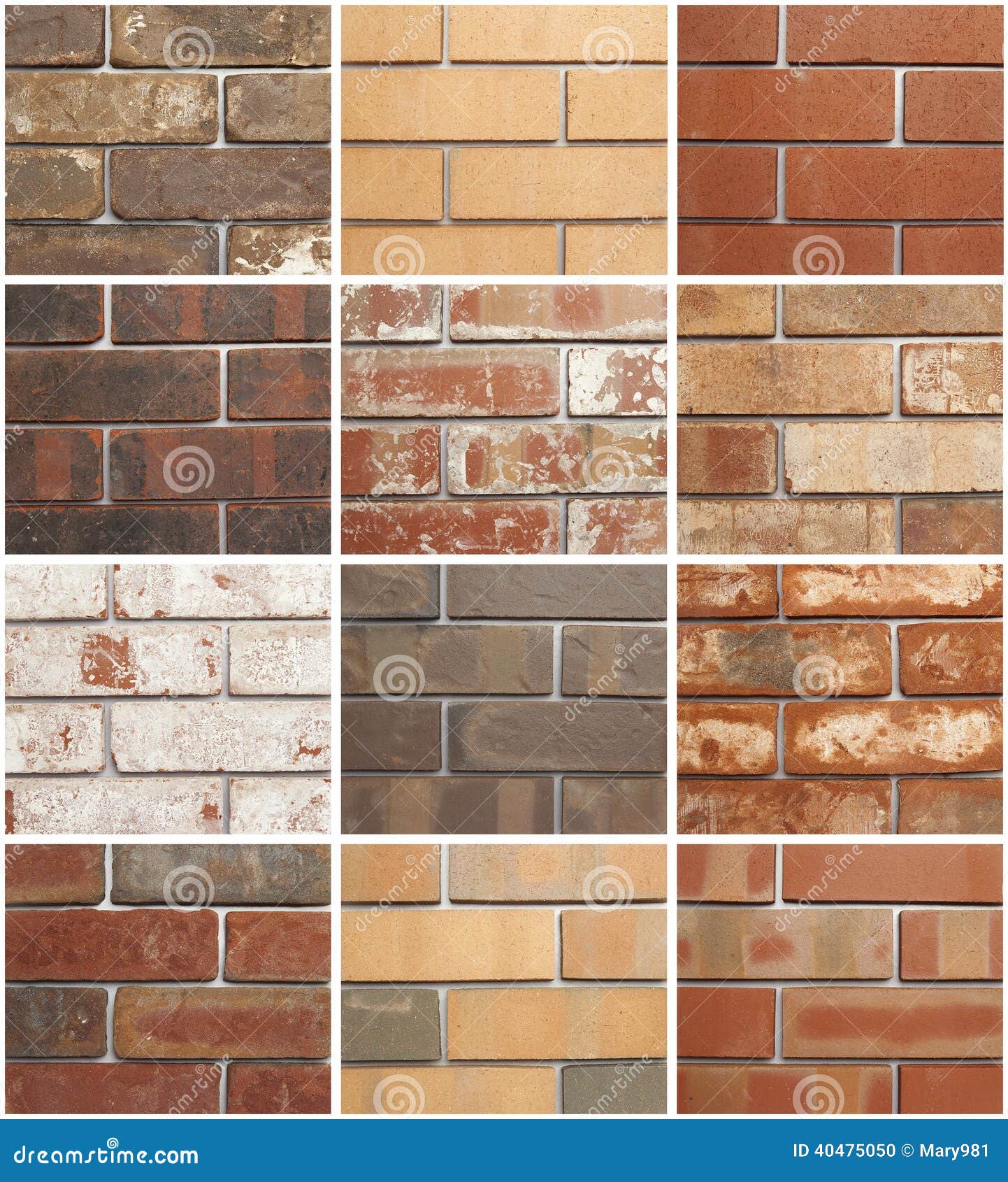 Twelve Brick Variations stock photo Image of choices 