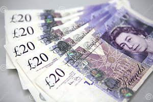 Twenty 20 Pounds Banknotes Editorial Photography Image Of Paper 