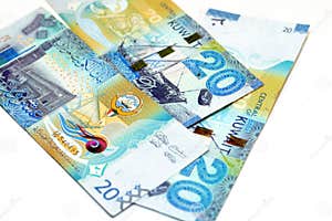 Twenty Kuwaiti Dinars Bill Banknote 20 KWD Features Seif Palace A Dhow 