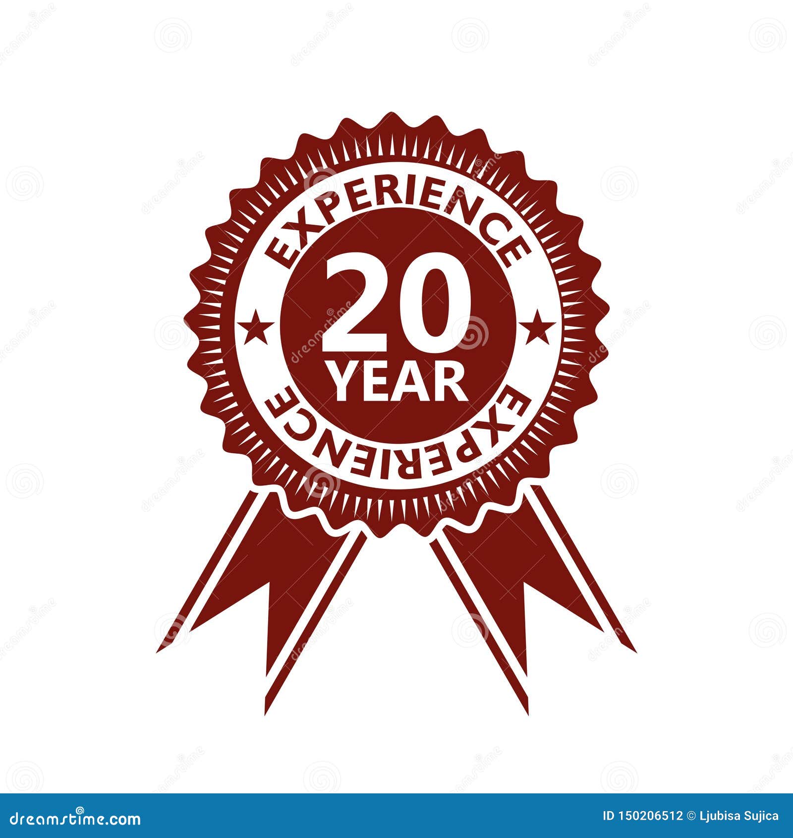 twenty year experience label seal, 20 year experience