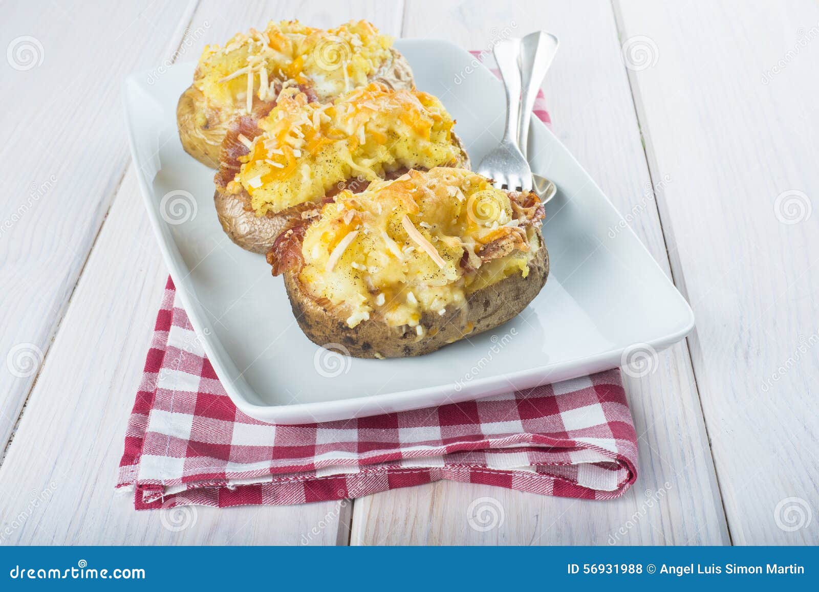 Twice Baked Potato Skins RoyaltyFree Stock Photography CartoonDealer
