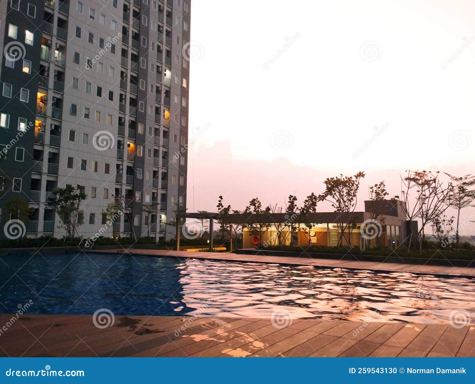 Twilight in an Apartment Building Stock Photo Image of apartment