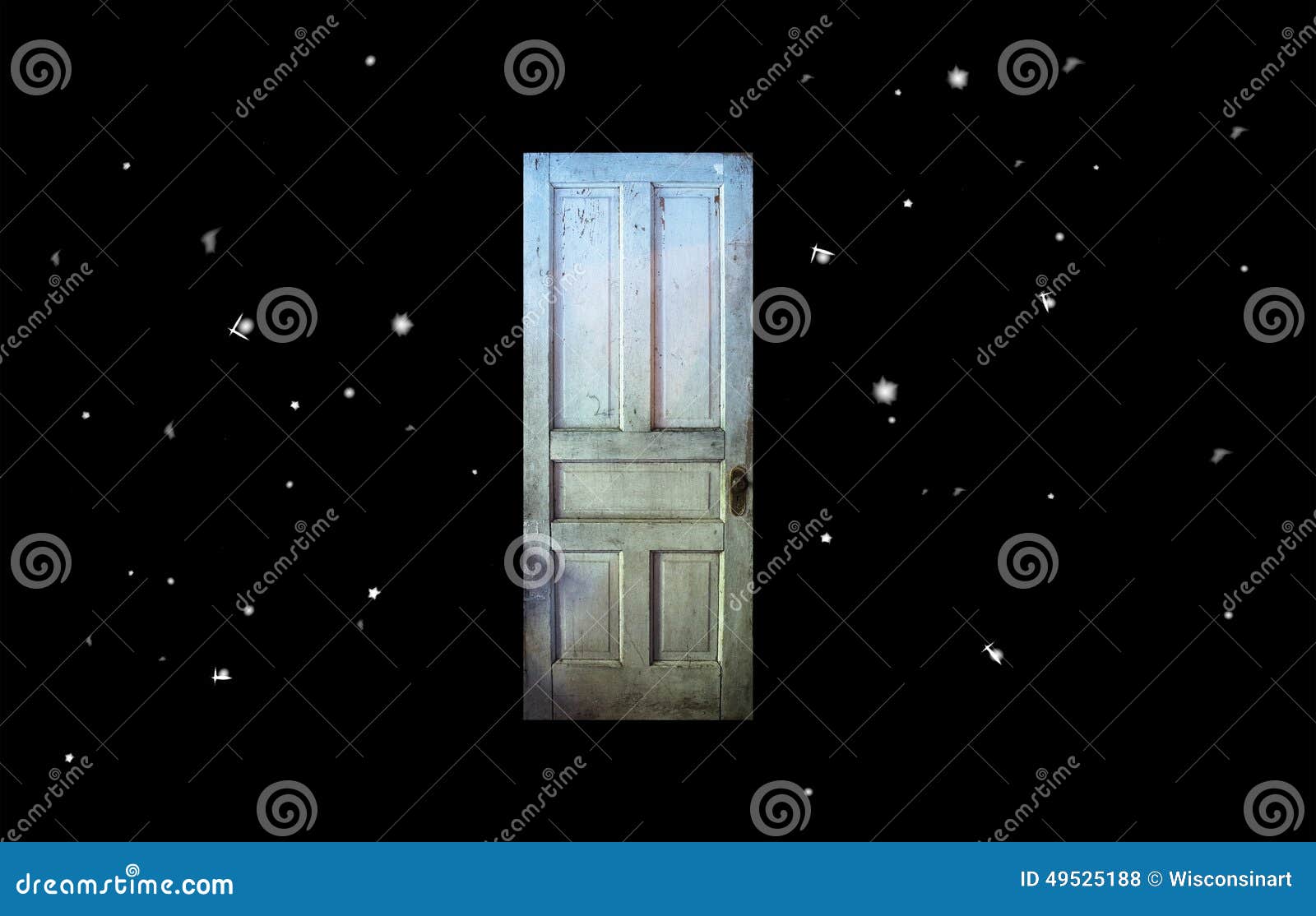 twilight zone old door in space