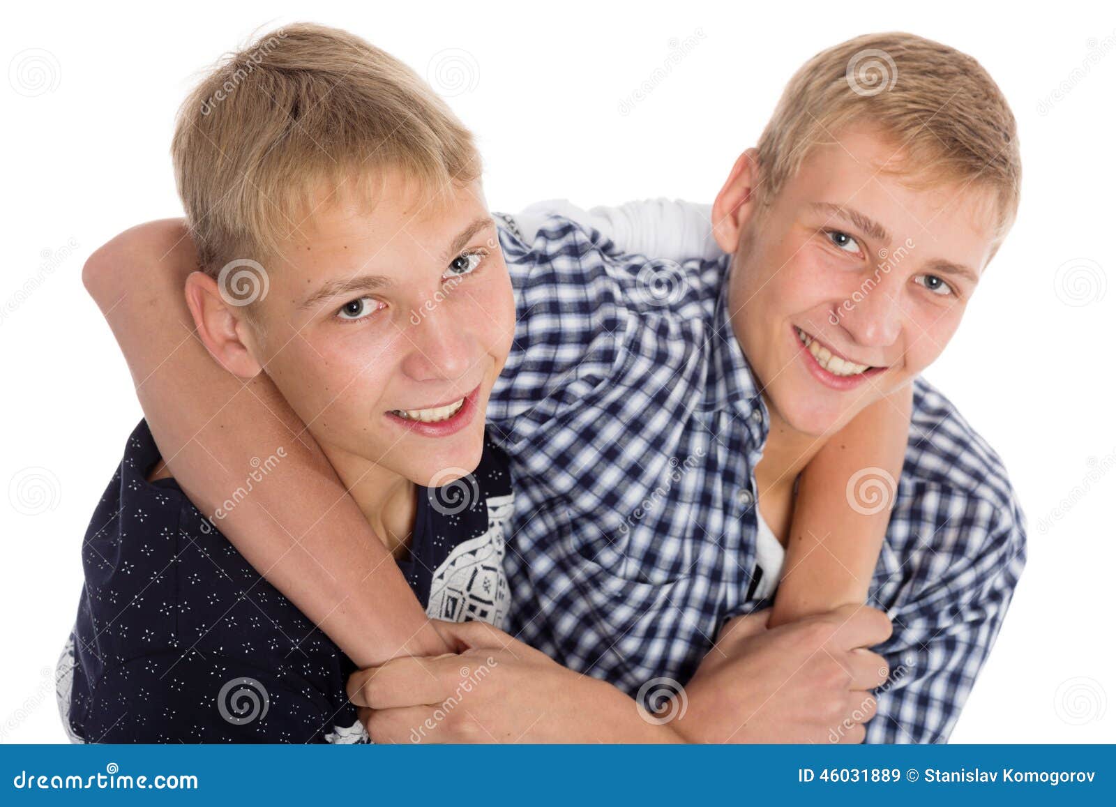 Twin Brothers Draw Pictures RoyaltyFree Stock Image CartoonDealer