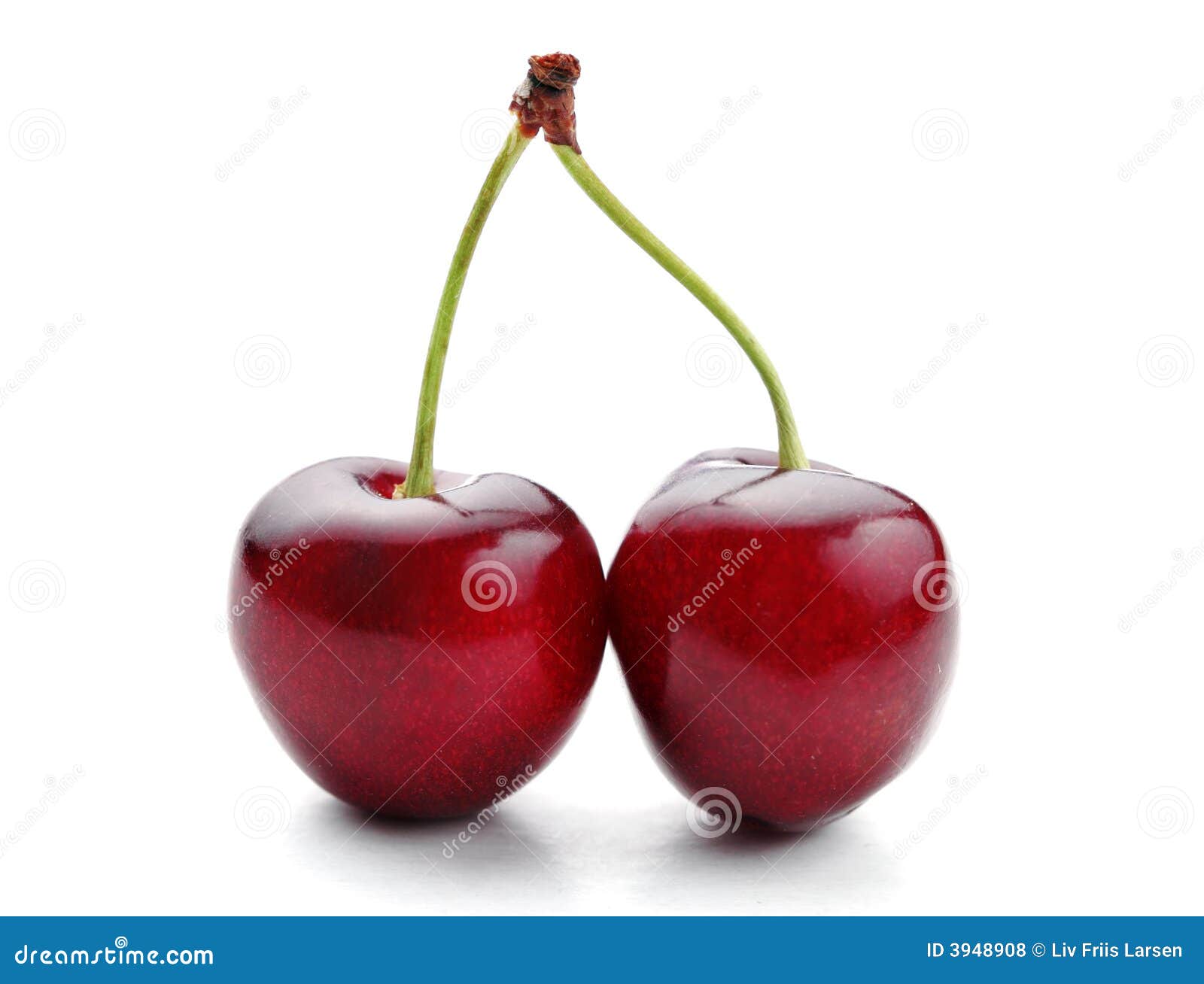 Twin cherries stock photo. Image of diet, ripe, white - 3948908