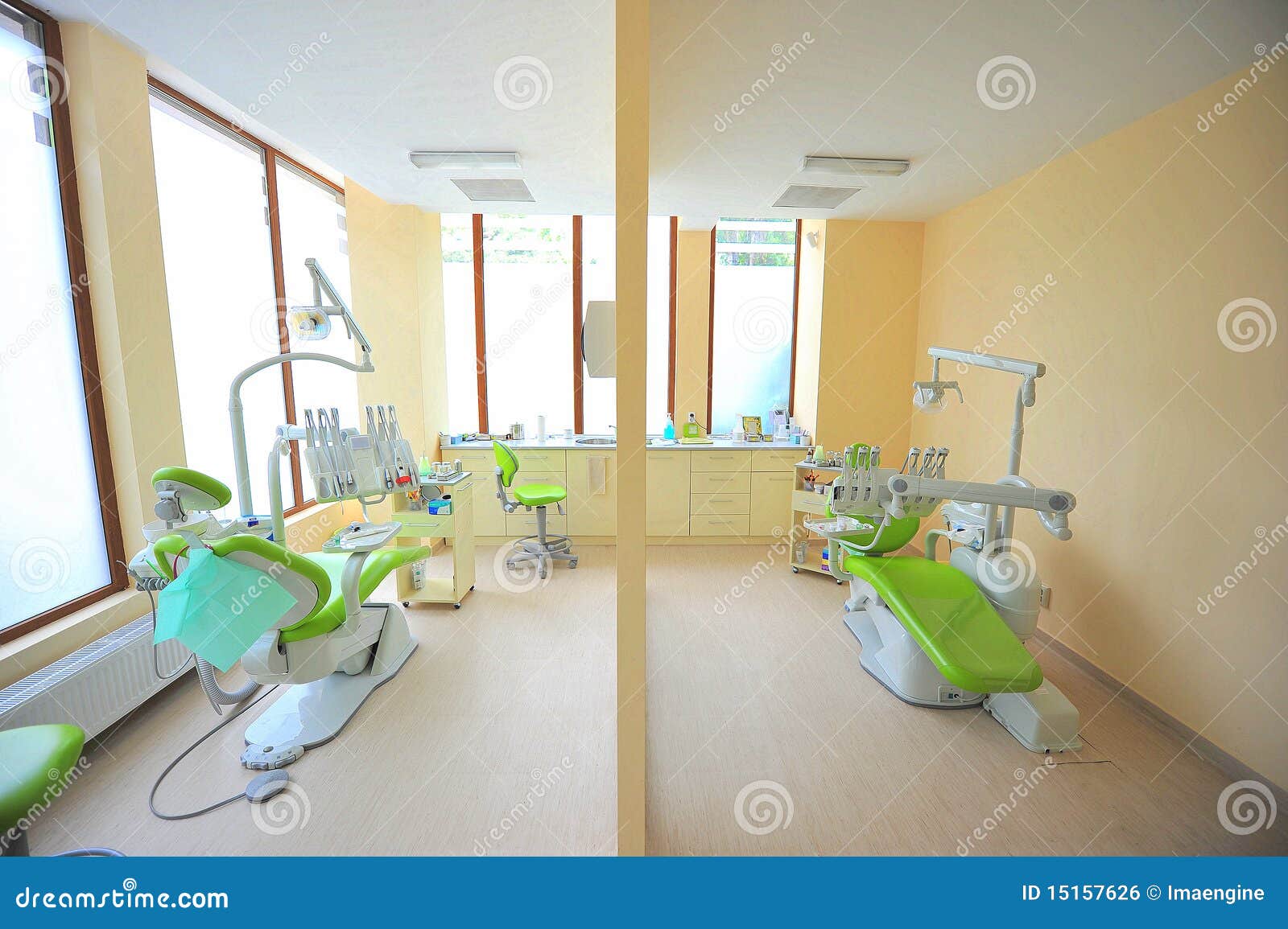 Twin Dental Chairs (dentists Office) Stock Photo Image of comfort
