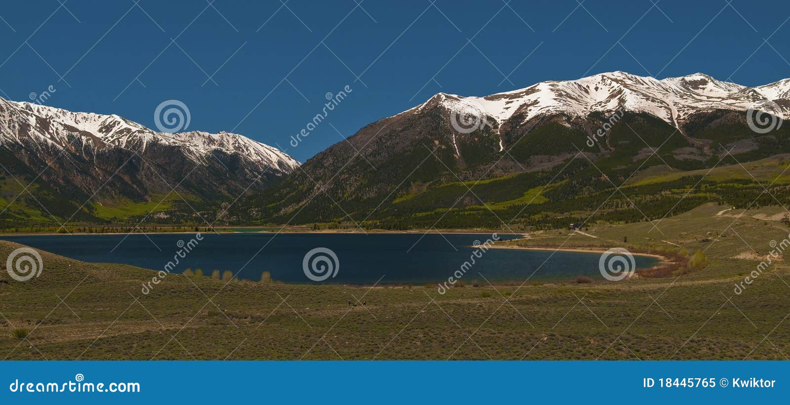 Twin Lakes Colorado stock image. Image of rocky, summit - 18445765