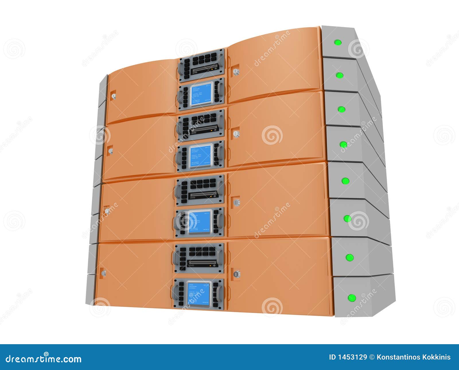 Twin Server Orange stock illustration. Illustration of 1453129
