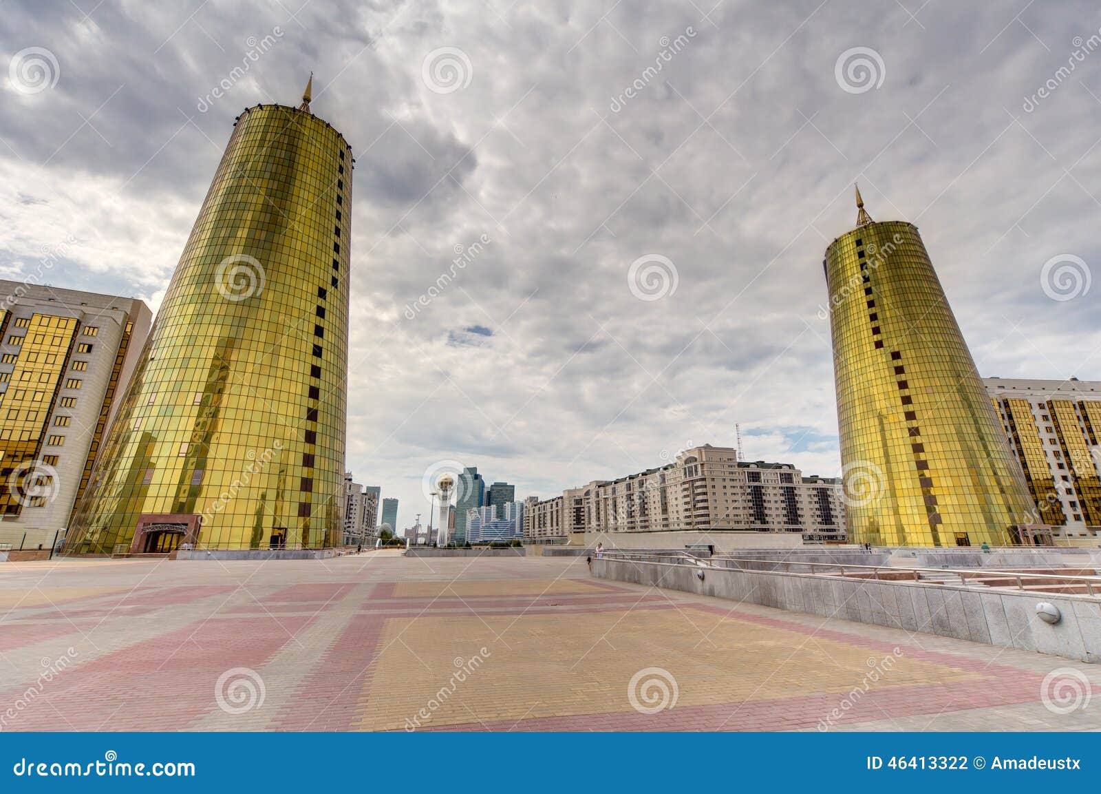 twin towers in governmental district, astana