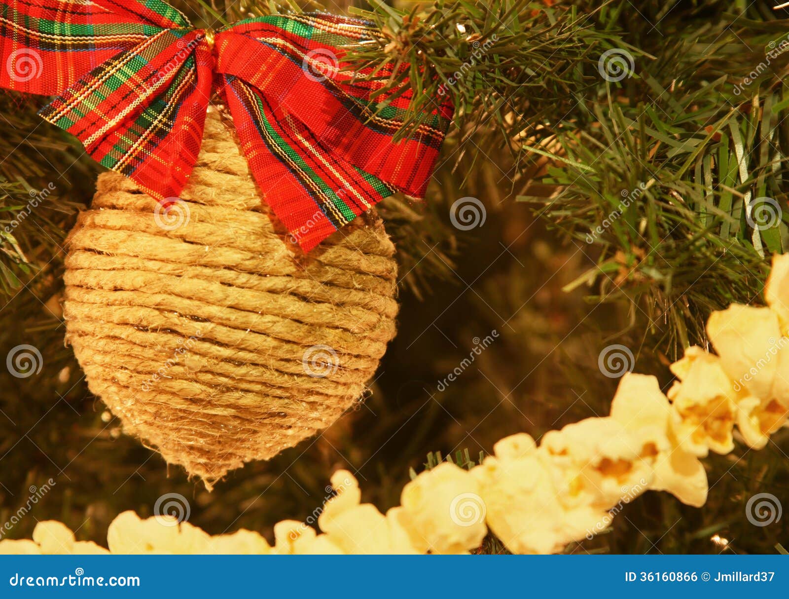 Twine Christmas Ornament stock photo. Image of handmade 36160866