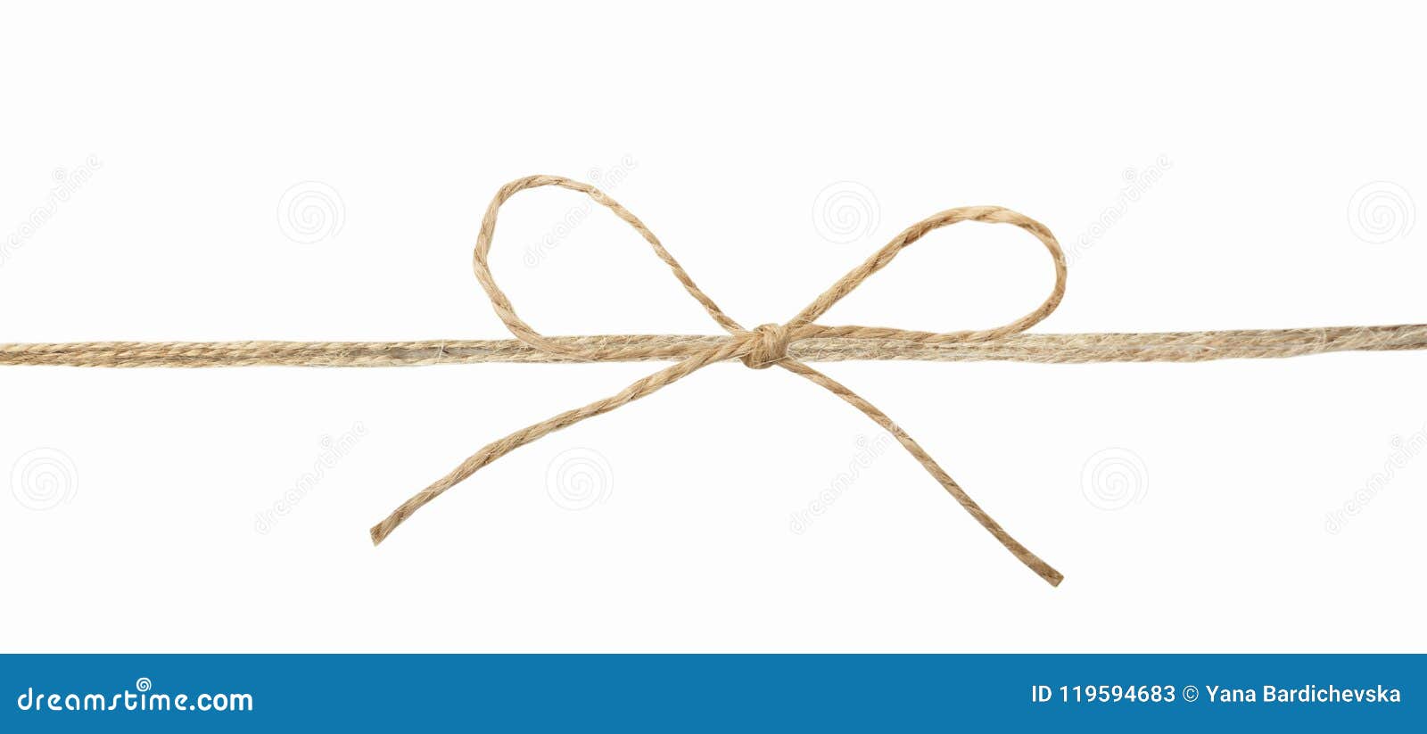 Twine Ribbon with Bow Isolated.Packing String. Stock Image - Image of  design, background: 119594683