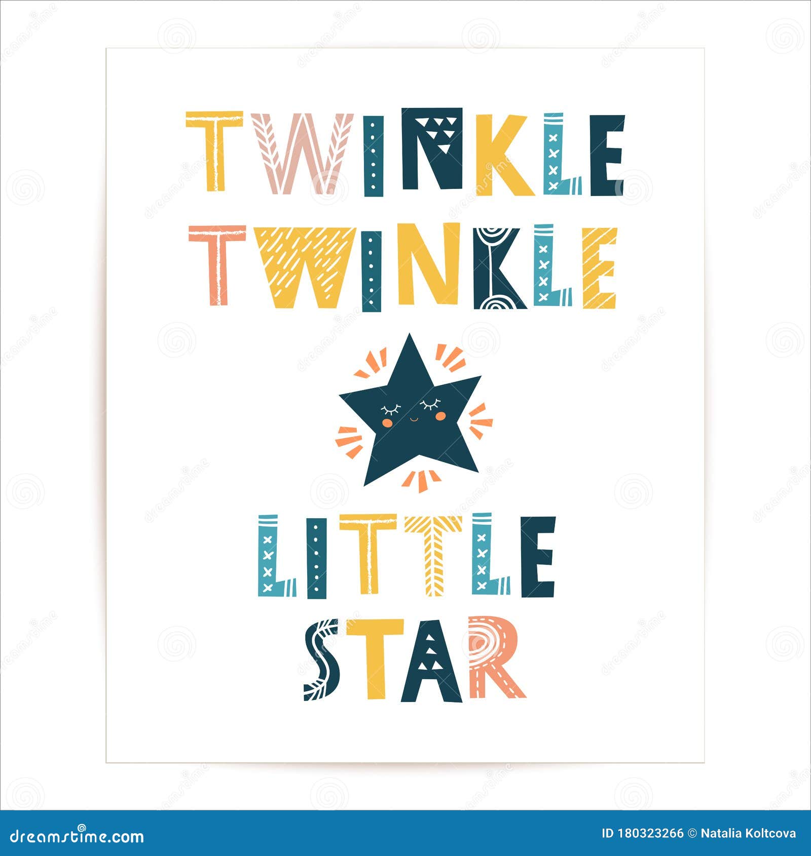 Cute stars with faces in pastel colors - Little Stars - Sticker