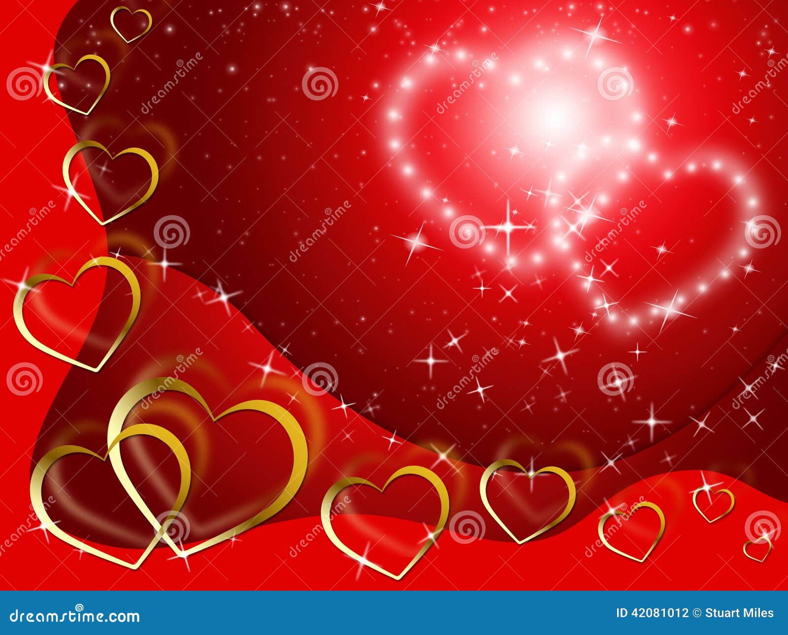 twinkling hearts background shows lover and fondness