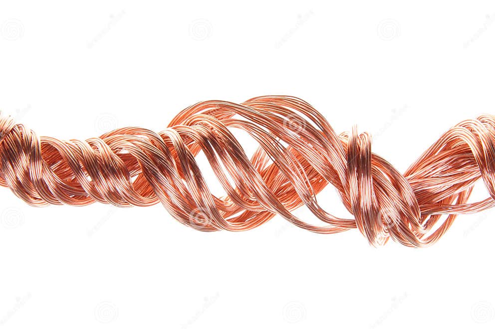 Twisted copper wire stock image. Image of connection 42799197