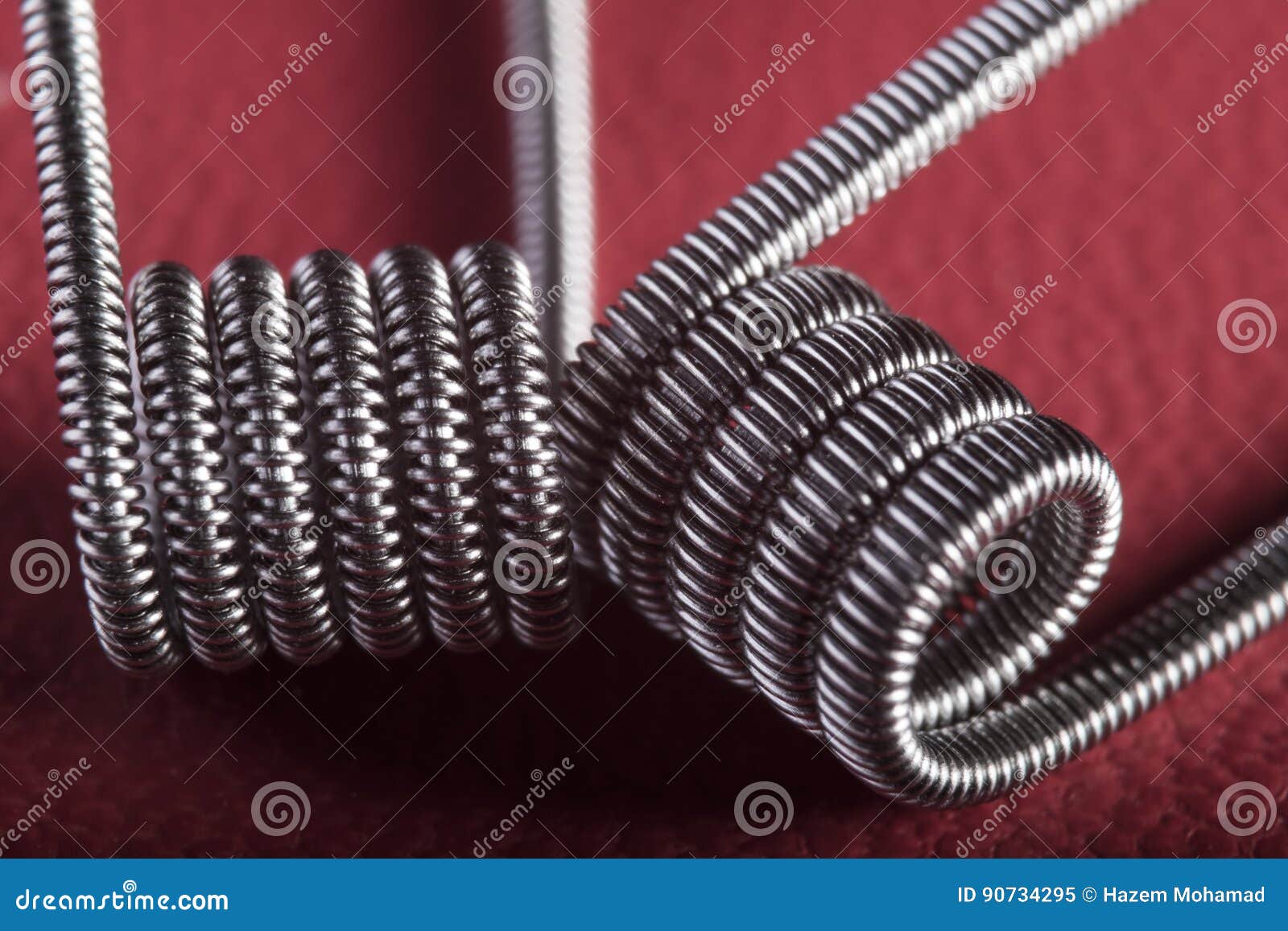 Twisted Multi Strand Vaping Coils Example. Stock Image Image of
