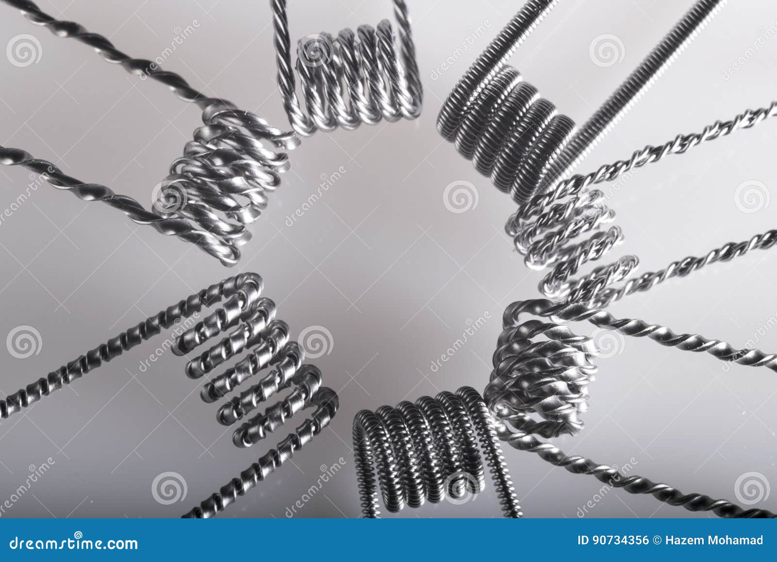 Twisted Multi Strand Vaping Coils Example. Stock Photo Image of cloud