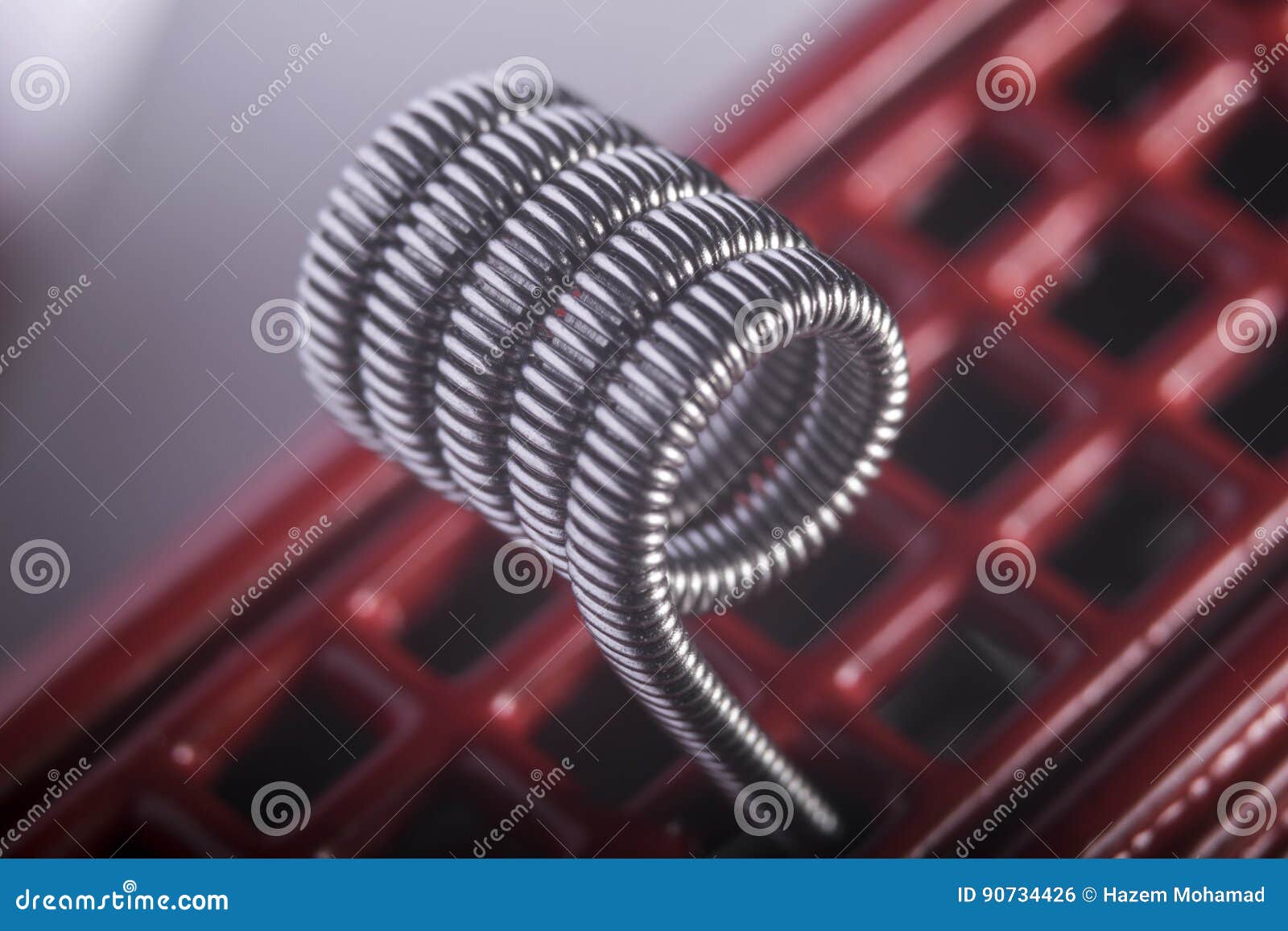 Twisted Multi Strand Vaping Coils Example. Stock Photo Image of
