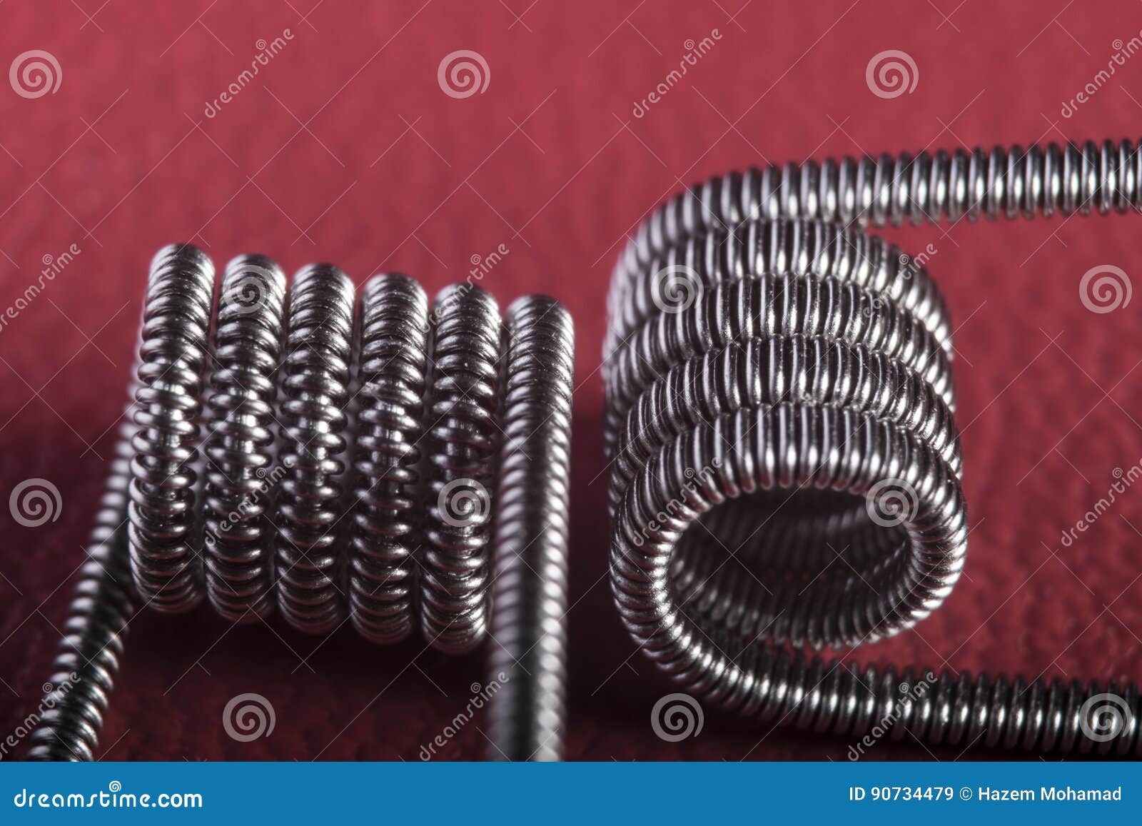 Twisted Multi Strand Vaping Coils Example. Stock Image Image of