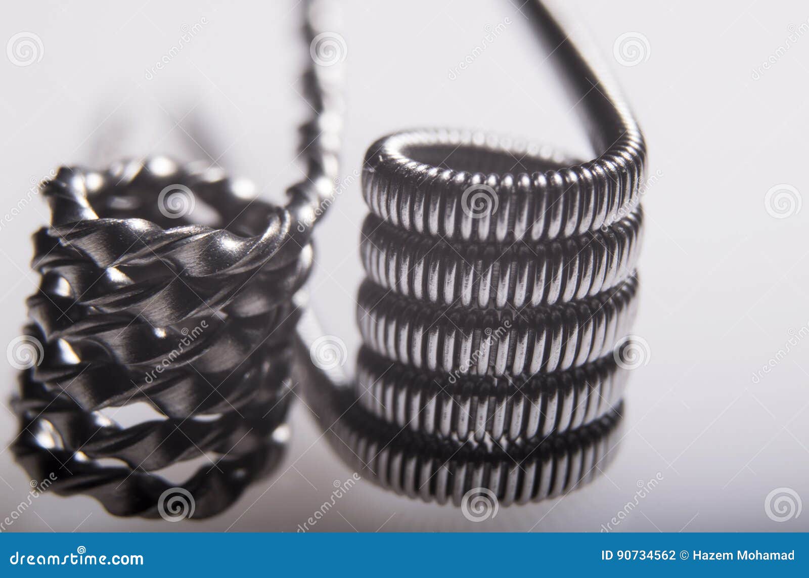 Twisted Multi Strand Vaping Coils Example. Stock Photo Image of macro