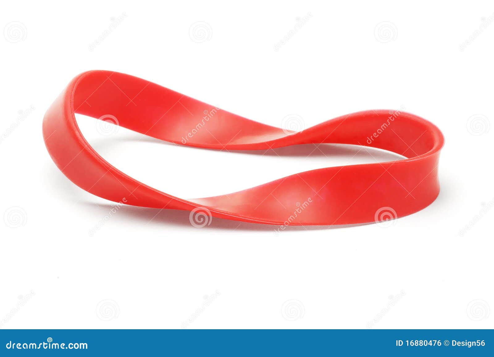 twisted red rubber wrist band