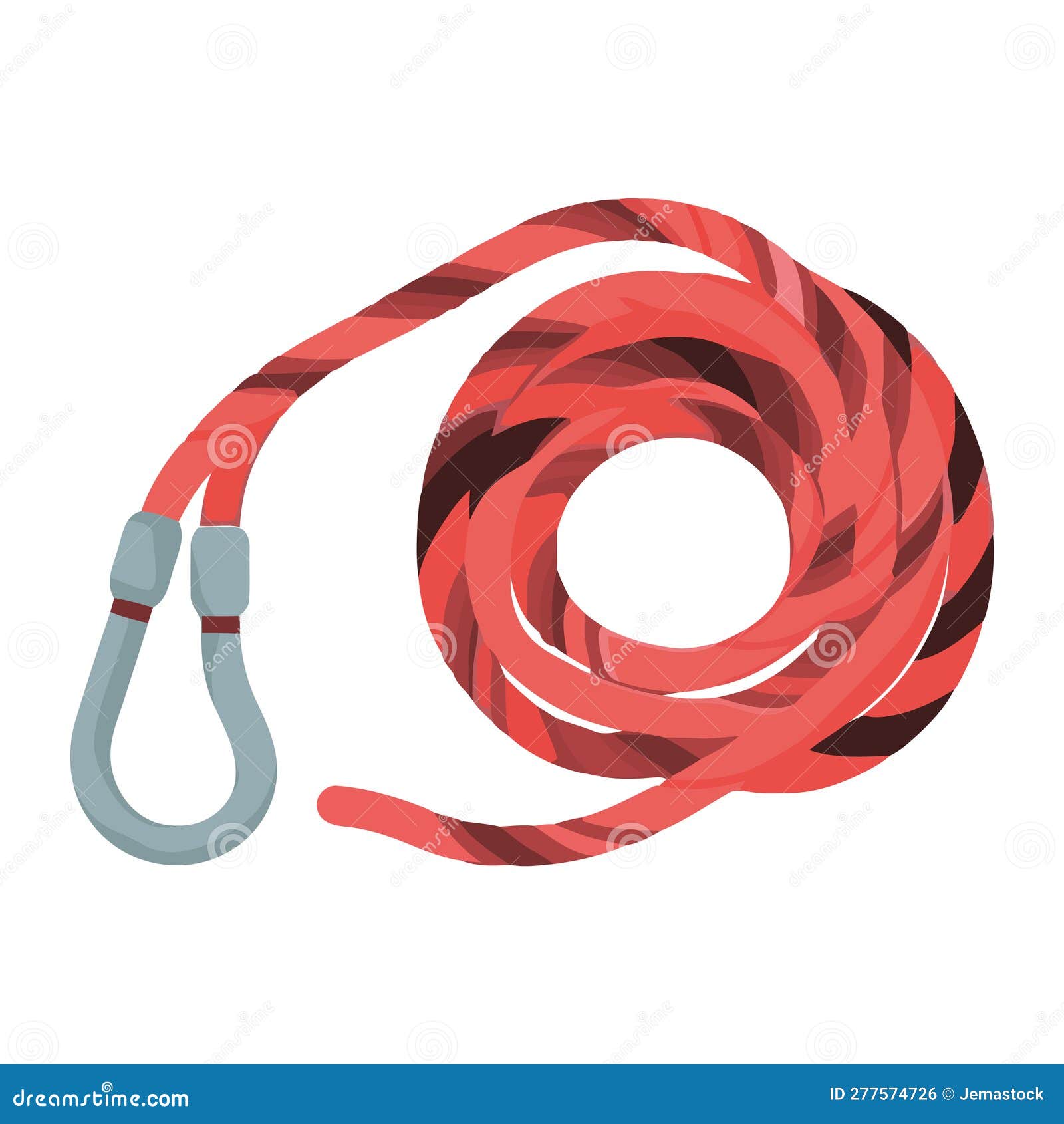Twisted Rope Knot Symbolizes Strength and Motion Stock Vector Illustration of isolation