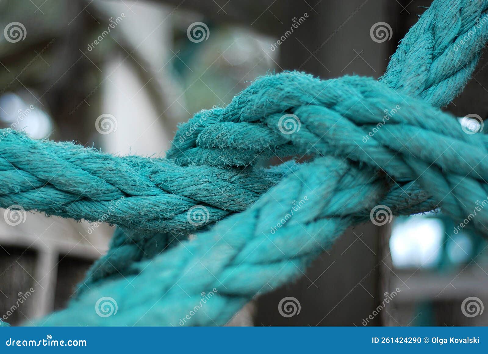 Twisted Rope. Material Texture. Weaving a Thick Rope Stock Photo