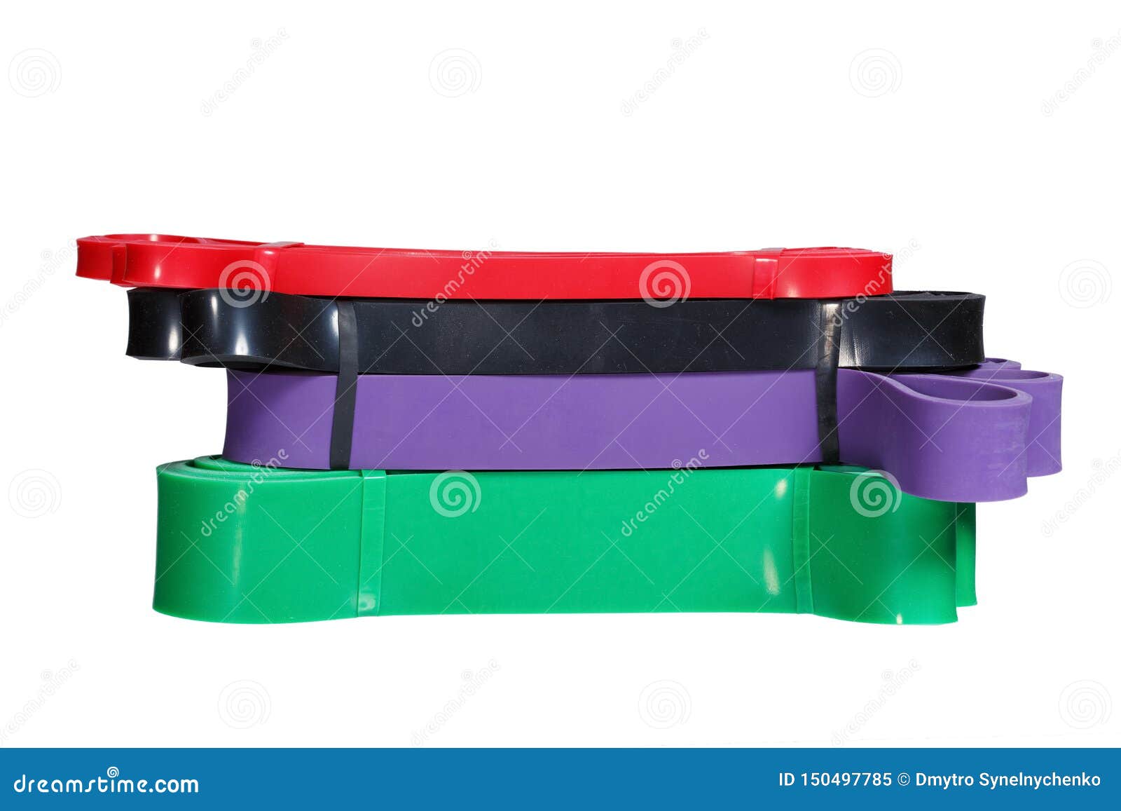 Twisted Rubber Bands for Fitness Physical Therapy. Stock Image Image