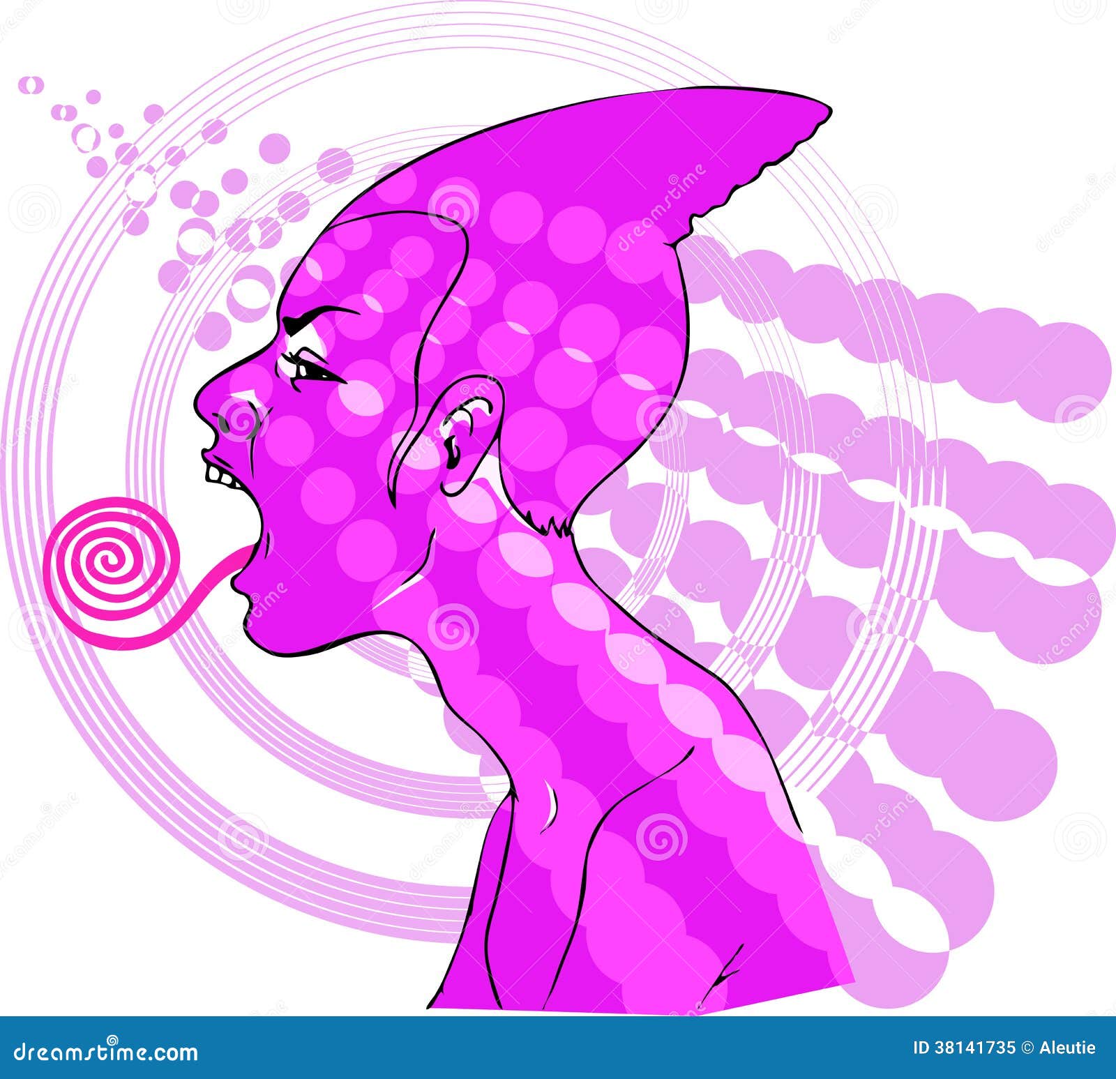 Twisted tongue stock vector. Illustration of girl, fashion 38141735