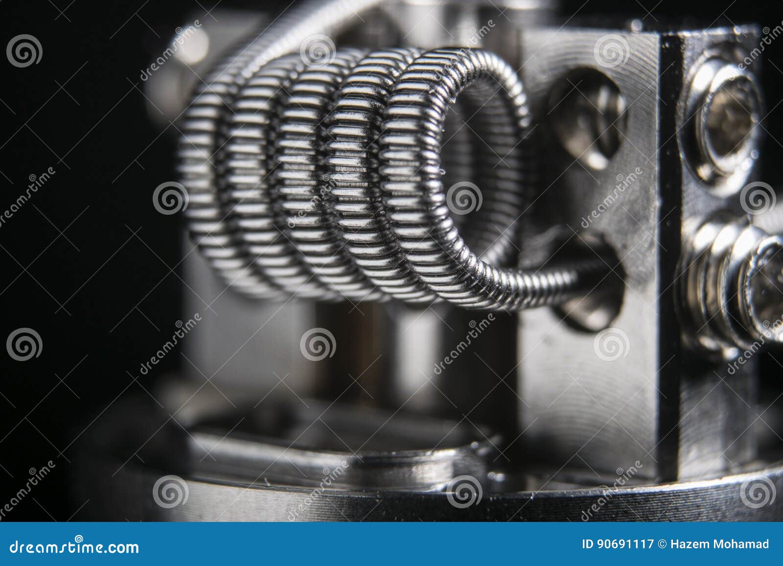 Twisted Vape Coil for Smoking Electronic Cigarette. Stock Image Image