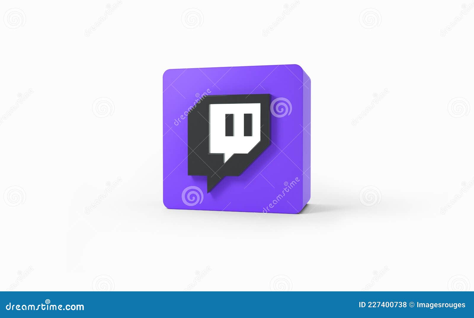 Purple Twitch Logo On A Smartphone Screen With Purple Background And